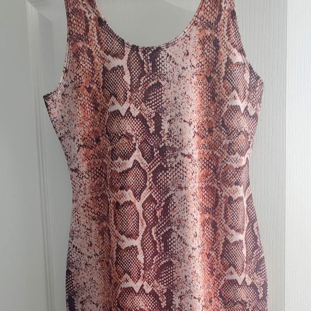 True Religion Snakeskin bodycon dress